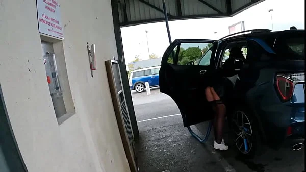 Real Surprise Stranger Amateur Carwash