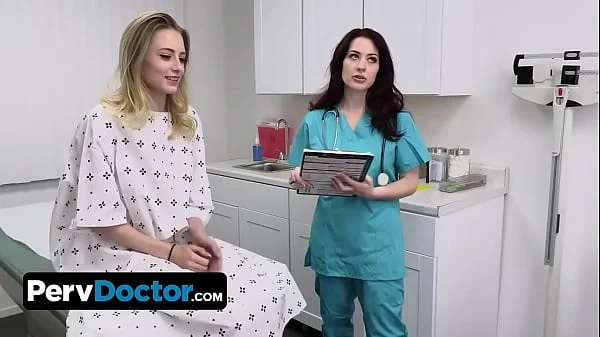 Slender Blonde Patient Lets Perv Doctor And His Hot Ass Nurse To Stretch Her Tight Teen Pussy